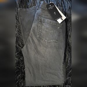 Slim Straight Men's Jeans in Washed Gray - Unbranded